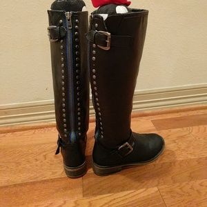 Knee high black boots